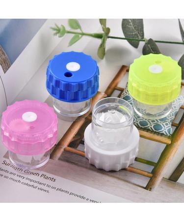Lurrose 4-Piece Colored Contact Lens Cleaning Box - Travel-Friendly Manual Lens Cleaner & Magnifying Case for Daily Use - Buy Online on GoSupps.com