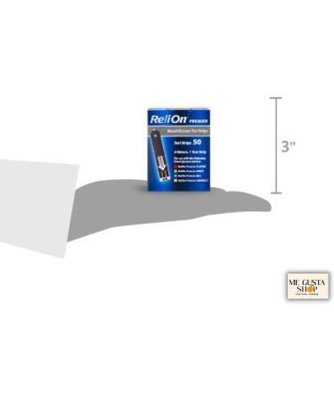 ReliOn Premier Blood Glucose Test Strips 50 Count + Me Gustas Stickers - Buy Online - Buy Online on GoSupps.com