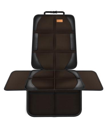 Car Seat Protector for Child Car Seat Water and Stain Protection Car Seat Cover with Thick Padded + Storage Bag 2-Park Leather Seat Prevents Seat Marks/Pet Anti-Slip Sedan SUV Truck(Brown 1) 1pcs Brown