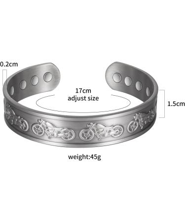 Enermagix Magnetic Copper Bracelets for Men & Women | 99.9% Solid Copper Cuffs with 3533 Gauss Magnets - Buy Online on GoSupps.com