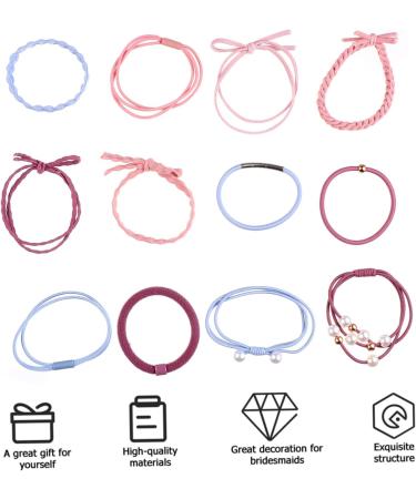 Beavorty 6 Boxes hair tie hair rope ties pearl ponytail holder kids scrunchies Hair Scrunchies Christmas Hair Band elastic ponytail holder rubber hair band Lace up fabric child headband - Buy Online on GoSupps.com