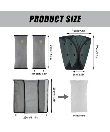 Premium 2PC Children's Seat Belt Cushion & Adjuster | Car Security Belt Cover for Comfort | Head-Neck Support for Kids & Adults | International Shipping Available - Buy Online on GoSupps.com