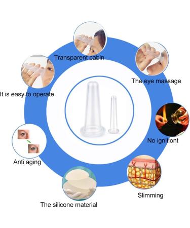 4-Part Silicone Vacuum Anti-Aging Facial Suction Cup Set | Facial Care & Body Massage Tools - International Shipping Available - Buy Online on GoSupps.com