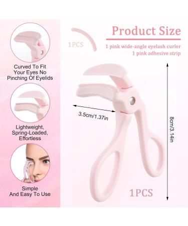 Kotkiddy Eyelash Curler Pink Eyelash Curler with 2 Silicone Refill Pads Premium Eyelash Curler Best Selling No Pinching or Pulling Eyelash Curler Makeup Tool - Buy Online on GoSupps.com