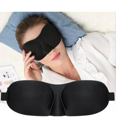 Sleep Masks for Women and Men 100% Block Out Light Travel Eye Cover 3D Eye Mask for Sleeping for Back and Side Sleeper Comfortable Zero Eye Pressure 1pcs