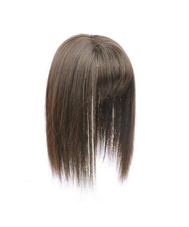 Remeehi Hairpiece with 3D Fringe Hair Topper Natural Look Synthetic Wig for Thin Hair