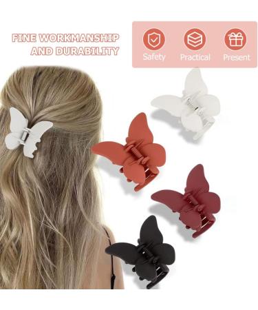 KALLORY 4Pcs Hair Claw Clip Butterflies Back Hair Clamp Holder Clips for Women and Girls 1 count (Pack of 1) Assorted Color - Buy Online on GoSupps.com