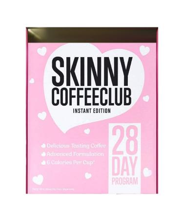 Skinny Coffee Club Instant Day Blend - Metabolism Boosting Fat Burning Appetite Suppressing with Siberian Ginseng Garcinia Cambogia & Green Tea Extract - 28 Day Plan Weight Management Coffee