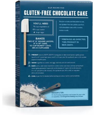 King Arthur Baking Company Gluten Free Chocolate Cake Mix Kosher One 22 oz (624 g) Box - Buy Online on GoSupps.com