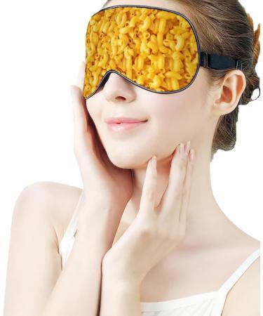 Macaroni Cheese Sleep Mask for Women | Adjustable Eye Shades with Elastic Strap Comfortable & Fun Sleep Accessory - Buy Online on GoSupps.com