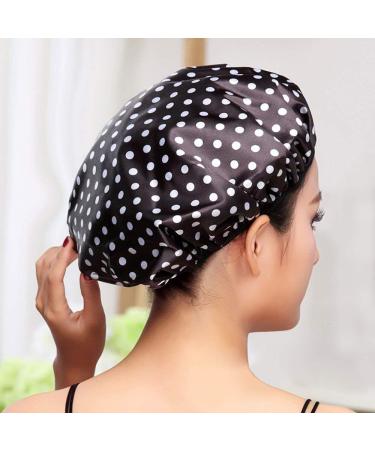 Waterproof Shower Caps for Women 3 Pack Double Layer Ideal for Home Bathroom & Spa - Buy Online on GoSupps.com
