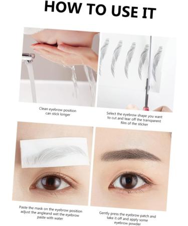 NOLITOY 4pcs D Sticker Hair-like Grooming for Makeup Imitation Stencils Fake Paper Tool Stickers Make - Buy Online on GoSupps.com