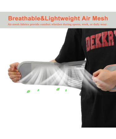 Adjustable Back Brace for Lower Back Pain Relief - Lightweight Lumbar Support Belt for Herniated Disc & Sciatica - Stylish Silver-Grey (X-Large - Buy Online on GoSupps.com