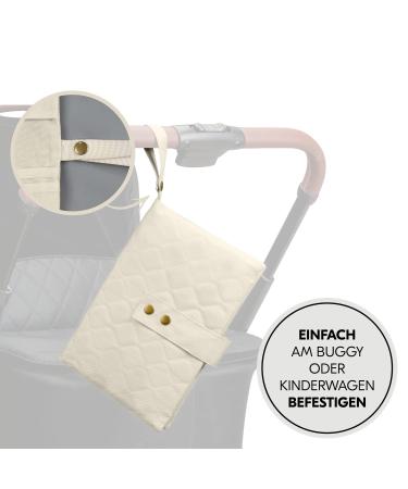 Hauck Diaper Bag with Wrap Pad Change | Beige Baby Changing Organizer for Strollers | Wipeable & Portable Changing Bag - Buy Online on GoSupps.com