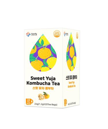 Kpurity Sweet Yuja Kombucha Tea: 20 Tea Bags - Gut Health & Immune Support - Antioxidant Sparkling Beverage - Buy Online on GoSupps.com