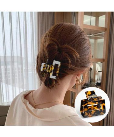 Pack of 2 Cut-Out Hair Claw Clips Medium Hair Claw for Thick and Fine Hair 7 cm Celluloid Hair Clips Hair Gripper Women Medium Hair Claw Clips for Hair 2 Colours Tortoise Shell Ivory - Buy Online on GoSupps.com