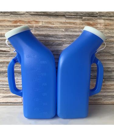 YUMSUM Urinals for Men Portable Urinal 1200ml34 Ounce for Hospital Camping Car Travel Home 2 Pack (New Blue) - Buy Online on GoSupps.com
