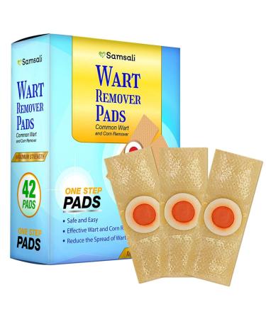 Samsali Wart Remover Pads, Highly Potent Wart Removal Treatment, All New Premium High Efficacy Wart Remover Pads, 42 Wart Remover Pads