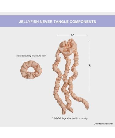 Satin Jellyfish Never Tangle Hair Scrunchy - No-Tangle Heatless Styling for Women and Girls - Soft Sleep Hair Tie - Perfect for all Hair Types - 1 Pack - Buy Online on GoSupps.com