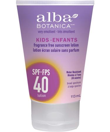 Alba Botanica Kids Fragrance free Sunscreen Lotion SPF 40 113ml