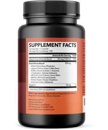 Night Time Fat Burner for Men & Women | Appetite Suppressant & Sleep Support | 4 Month Supply with Apigenin 50mg | Boost Metabolism & Weight Loss - Buy Online on GoSupps.com