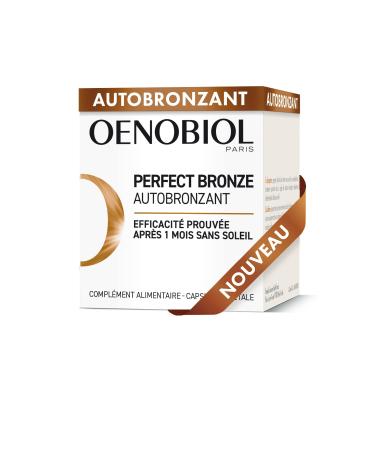 Oenobiol Perfect Bronze Self-tanning - Effective From The 1st Month Without Sun - Concentration Of 5 Pigments 100% Of Plant Origin - Food Supplement 30 Capsules - 1 Month Program