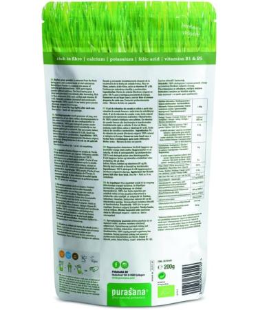 Purasana 200g Barley Grass Powder | Premium Organic Superfood for Health & Wellness - Buy Internationally - Buy Online on GoSupps.com