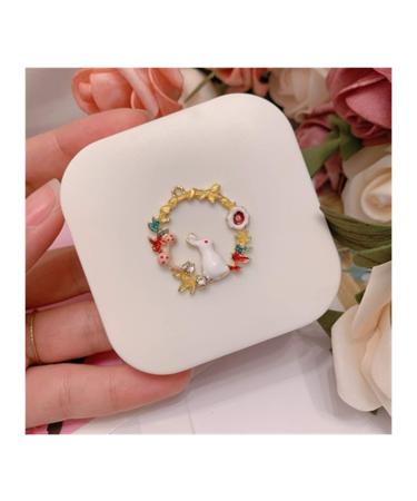 Lentil storage container contact lens container mini box container contact lens container for women contact lens container-container-holder kit beautiful travel bag (color: pink) (color: bianco