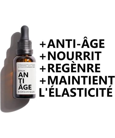 ANTI-AGING Face Serum | 100% natural | With Bakuchiol 1% (natural alternative to retinol) + ORGANIC Prickly Pear Oil + Q10 | Anti-wrinkles/fine lines + Skin elasticity | 30ml | 8 ingredients - Buy Online on GoSupps.com