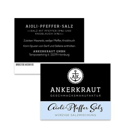 Ankerkraut Aioli-Pepper Salt - Gourmet Finisher Salt in Cork Jar | 155g Aioli Butter Flavor - Buy Online on GoSupps.com