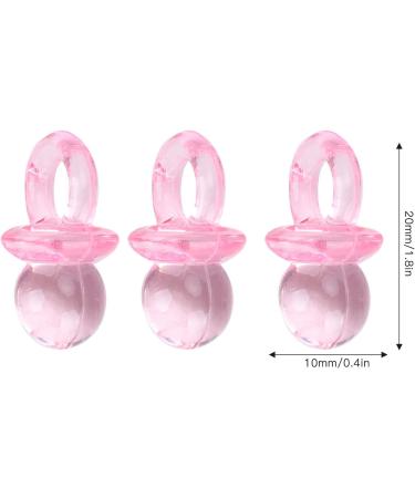 200 Mini Acrylic Baby Pacifiers - Pink Baby Shower Confetti Decorations & DIY Accessories - Buy Online on GoSupps.com