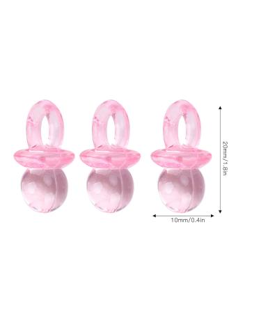 200pcs Pink Acrylic Pacifiers - Baby Nipples for Baptism & Birthday Gifts Mini Decoration Accessories High Gloss Finish - International Shipping Available - Buy Online on GoSupps.com