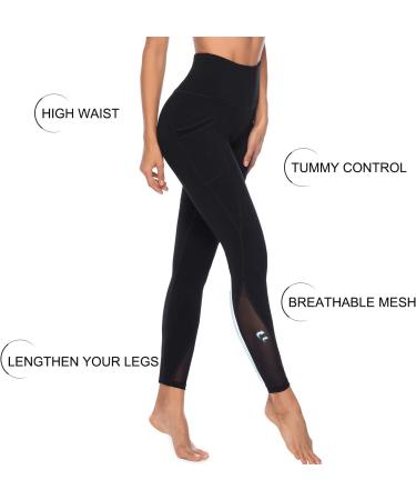 Buy Persit Women's Sports Leggings with Pockets - Opaque Long Athletic Pants with Mesh Inserts | International Shipping Available - Buy Online on GoSupps.com
