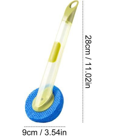 Shakven Dish Cleaning Brush - Dishwashing Brush | Dish Soap Refill Kitchen Dish Brush Suspension and Detachable Design for Sink Cleaning Light Green - Buy Online on GoSupps.com