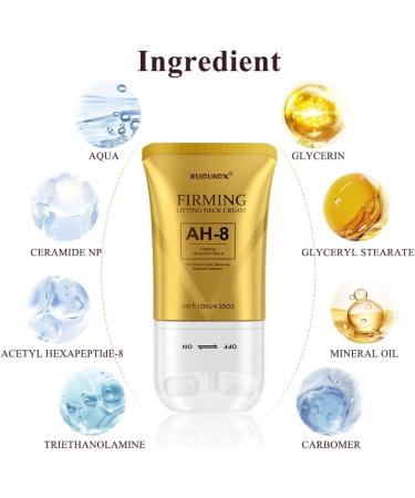 KUIRUNRX Firming Neck Cream natural neck firming cream and against wrinkles with roller firming neck cream to reduce wrinkles necklines and sagging skin 120 g - Buy Online on GoSupps.com