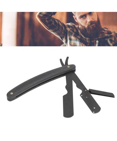 Ergonomic Manual Bartklingen Holder - Portable Straight Beard Cutter with Soft Wooden Handle for Men | Ideal for Hairdressing Salons - Buy Online on GoSupps.com
