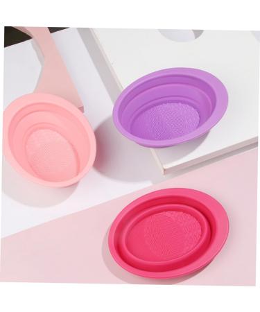 minkissy Makeup Brush Scrub Pad Cosmetics Brush Scrubber Brush Scrubber Pad Silicone Scrubbers Brush Cleaner Tool Makeup Brush Cleaning Mat Brush Cleaner Bow Portable Silica Gel Travel Bowl - Buy Online on GoSupps.com