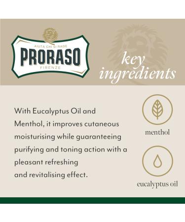 Proraso After Shave Balm 100ml - Alcohol-Free Eucalyptus & Menthol Refreshing Skin Revitalizer Made in Italy (Pack of 2) - Buy Online on GoSupps.com