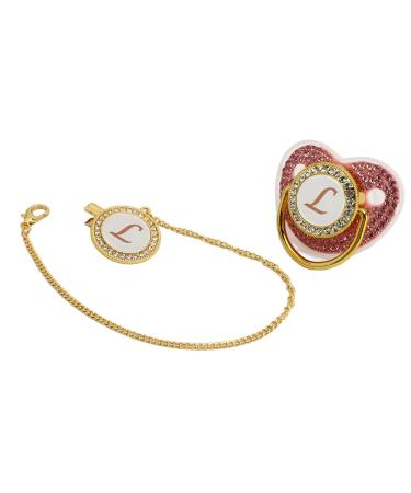 Shop Gold Color Rhinestone Baby Pacifier - Lightweight & Ergonomic - Perfect for International Shipping - Buy Online on GoSupps.com