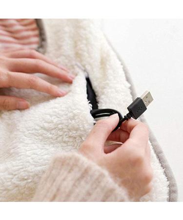 Portable USB Heated Flannel Ceiling & Scarf Winter Body Warmer for Travel Home Office & Outdoor - Buy Online on GoSupps.com