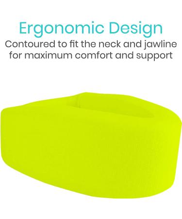 Morsa UK Foam Cervical Collar Neck Brace - Soft Support for Pain Relief in Spine - Medical Grade Brace for Disc Hernia & Osteoarthritis - Neon Green (Size S) - Ideal for Sleep - Buy Online on GoSupps.com