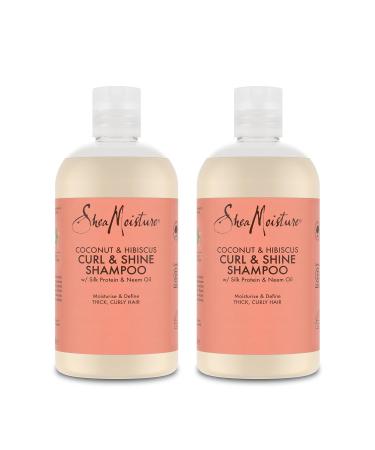 SheaMoisture Curl & Shine Shampoo for Thick & Curly Hair Coconut & Hibiscus Silicone & Sulfate Free 2x 384ml