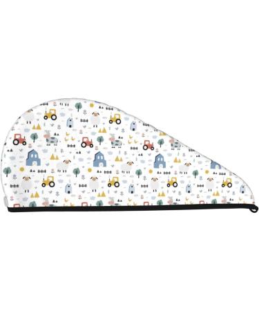 Cute Sheep & Cows Microfiber Hair Towel | Super Absorbent Coral Velvet Wrap for Women | Quick Dry for Long Curly & Thick Hair - International Shipping Available - Buy Online on GoSupps.com
