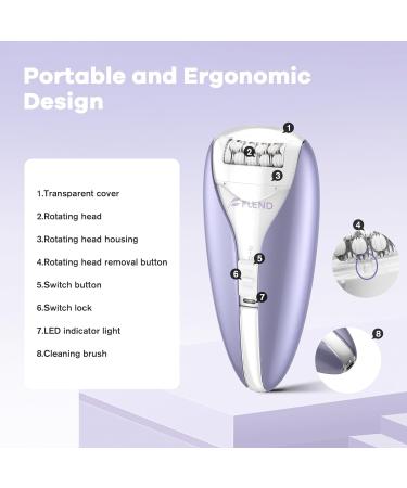Women's Facial Epilator | 2-Speed Hair Remover with LED Light | Wet & Dry | Whitepz-01 - Buy Online on GoSupps.com