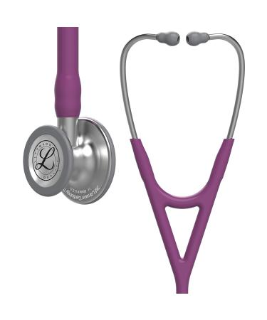 3M Littmann Cardiology IV Diagnostic Stethoscope Standard-Finish Chestpiece Plum Tube Stainless Stem and Headset 69 cm 6156 Standard Chestpiece/Stem/Headset Plum Tube Single