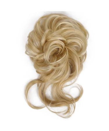 Messy Bun Hair Parts - Super Long Hair Bun Scrunchies Extensions for Tousled Updos | 22H613 Ash Blonde Mix Dark Blond - Buy Online on GoSupps.com