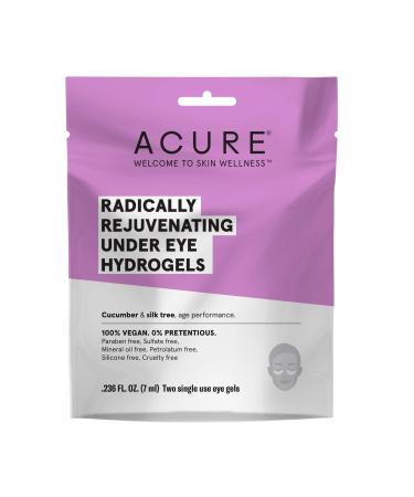 Acure Radically Rejuvenating Under Eye Hydrogel Mask, Provides Anti-Aging Support, & Silk Tree, Purple, Cucumber, 1 Count Radically Rejuvenating 0.236 Fl Oz (Pack of 1)