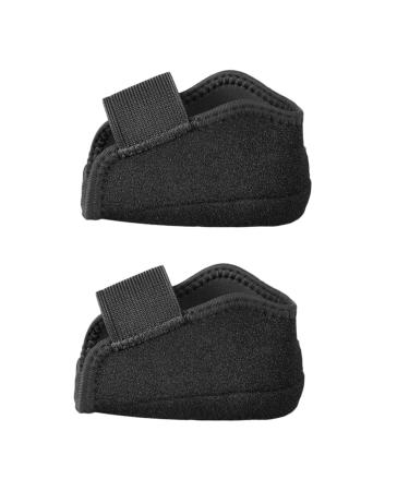 FRCOLOR 1 Pair Heel Protector Insoles for Plantar Protection Feet Cover Non-Slip Heel Pad Heel Pads Cushon Insoles for Heels Shoe Pads for High Heels Damping Boots Black 12.8x6x0.5cm