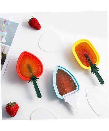 BIUDECO 2pcs Silicone Molds Fruit Ice Cream Mold with Cover Silicone Baking Mold Popsicle Candy Tool - Buy Online on GoSupps.com