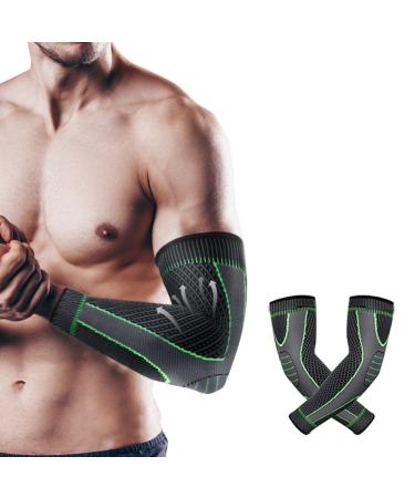 Compression Sleeve for Tendonitis 1 Pair Sports Arm Protection Elbow Support for Men and Women for Tennis Elbow Bodybuilding